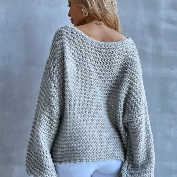 Womens oversized cropped sweater - Picture 4 of 4